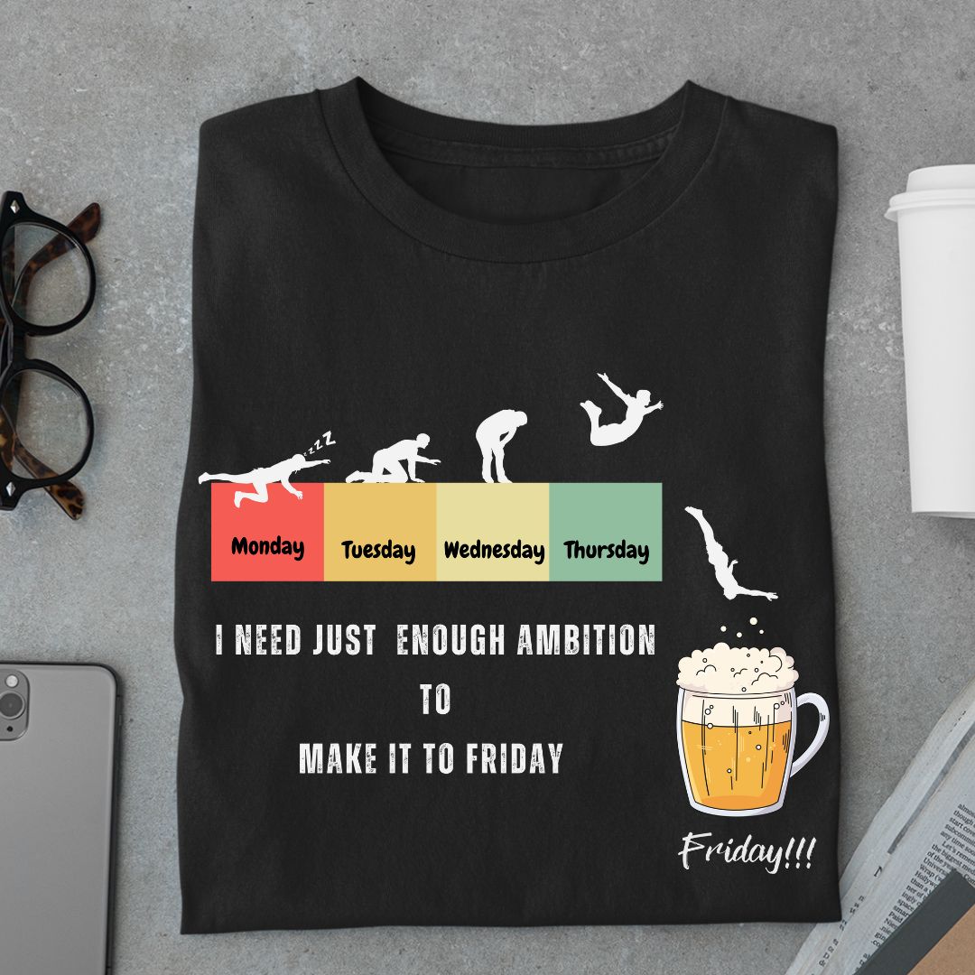 Dive Into Beer - Its Friday (Unisex Funny Beer T-Shirt)