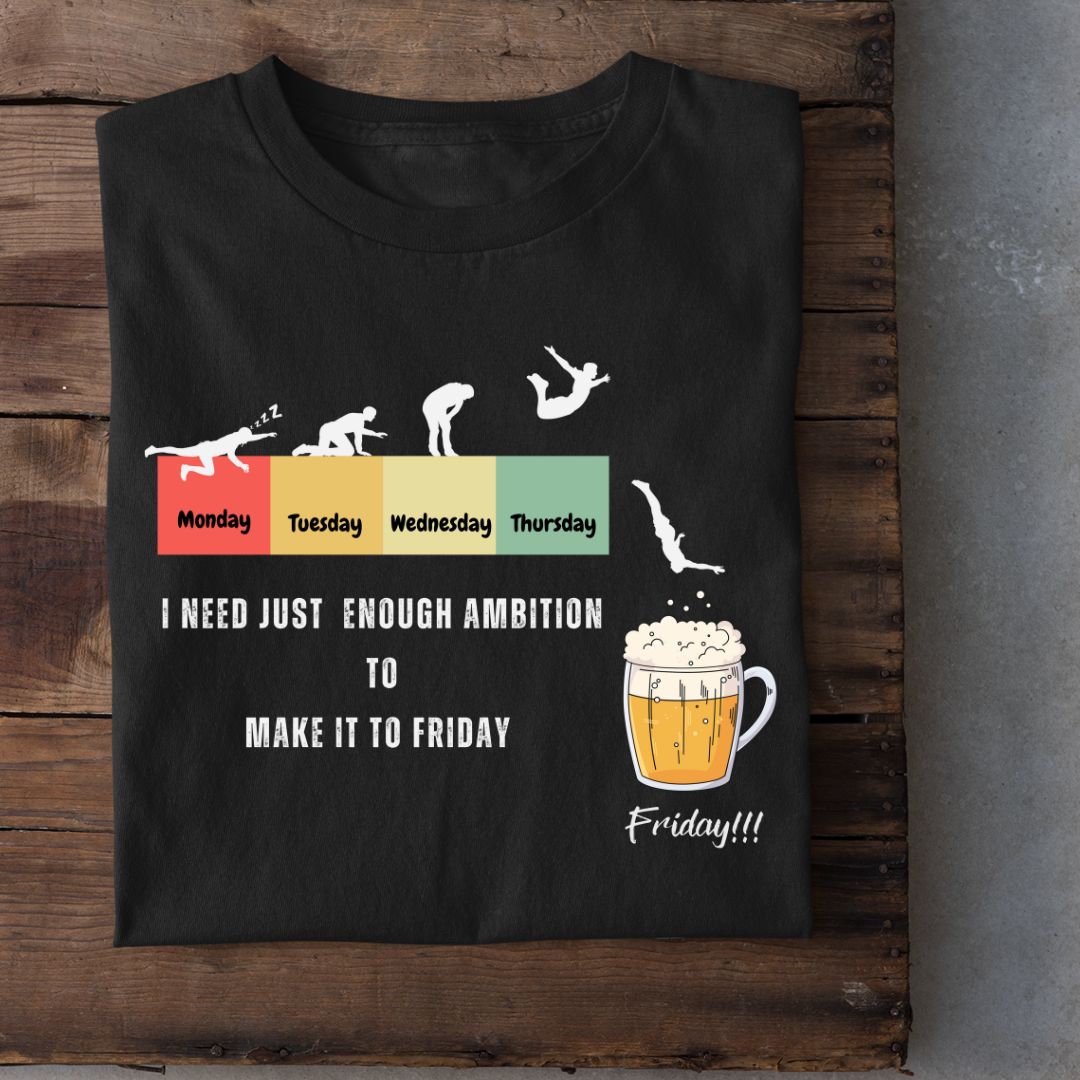 Dive Into Beer - Its Friday (Unisex Funny Beer T-Shirt)
