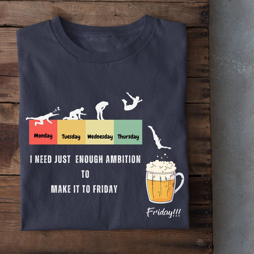 Dive Into Beer - Its Friday (Unisex Funny Beer T-Shirt)