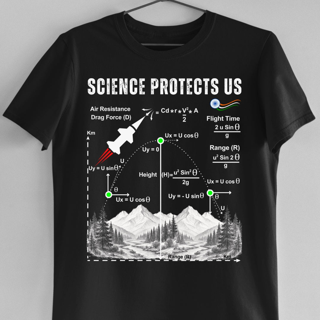 Science Protects Us - Fundamental Laws of Trajectory (Unisex T-Shirt)