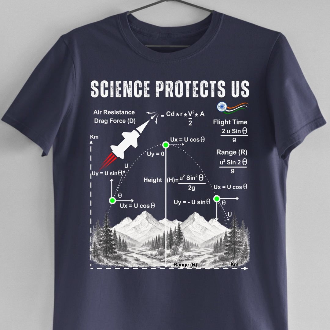 Science Protects Us - Fundamental Laws of Trajectory (Unisex T-Shirt)