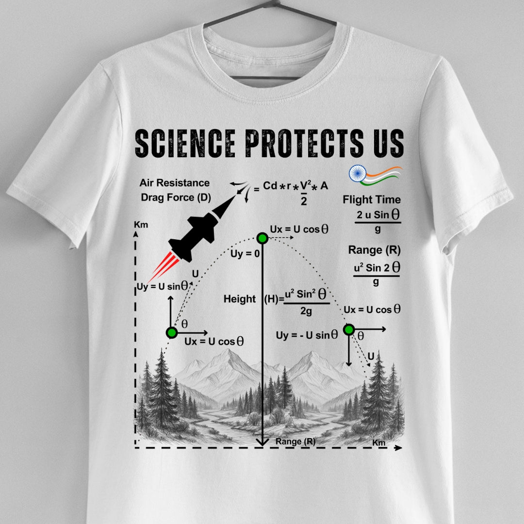 Science Protects Us - Fundamental Laws of Trajectory (Unisex T-Shirt)