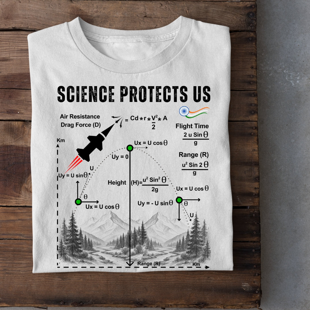 Science Protects Us - Fundamental Laws of Trajectory (Unisex T-Shirt)