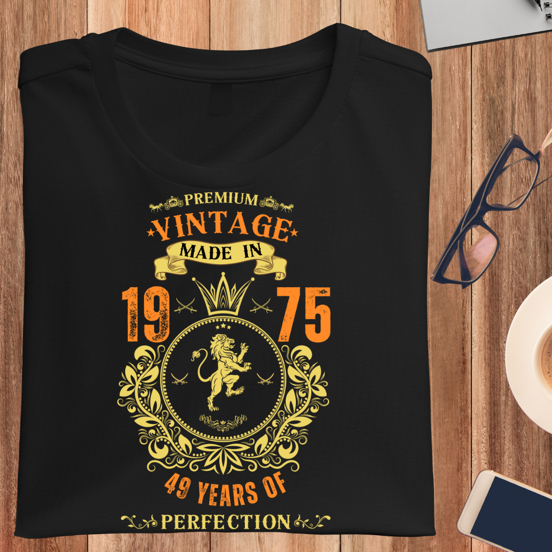 PREMIUM VINTAGE MADE IN 1975 UNISEX T-SHIRT