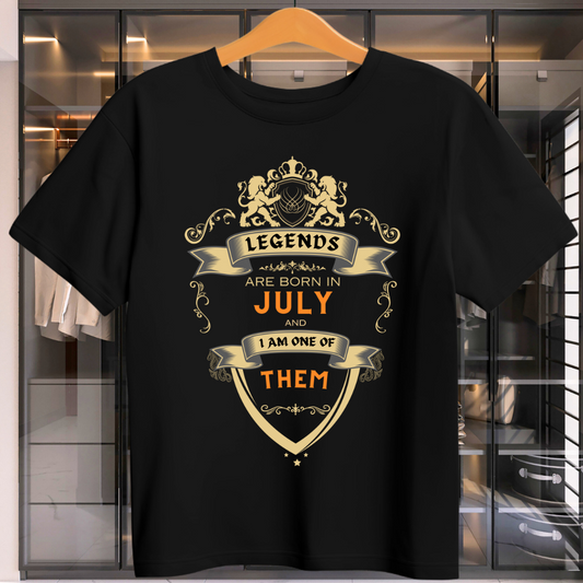 LEGENDS ARE BORN IN JULY UNISEX T-SHIRT