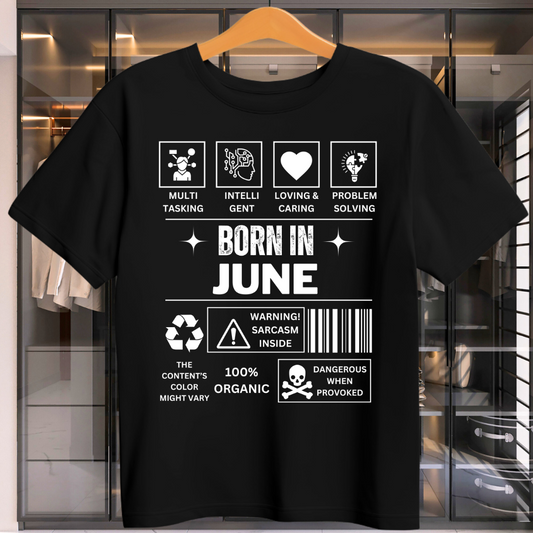 JUNE BIRTHDAY DESCRIPTION  UNISEX T-SHIRT