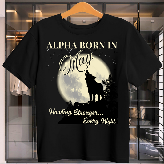 Alpha Born In May Unisex T-Shirt