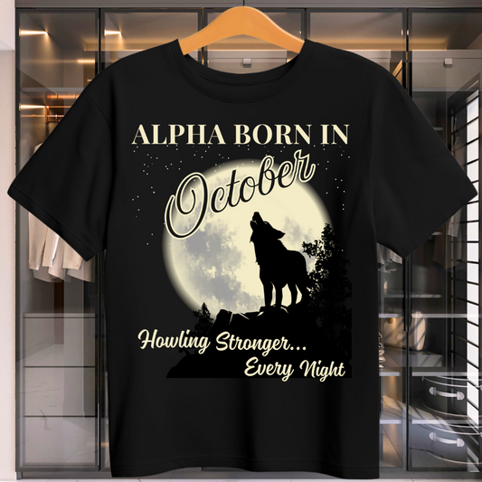 Alpha Born In October Unisex T-Shirt