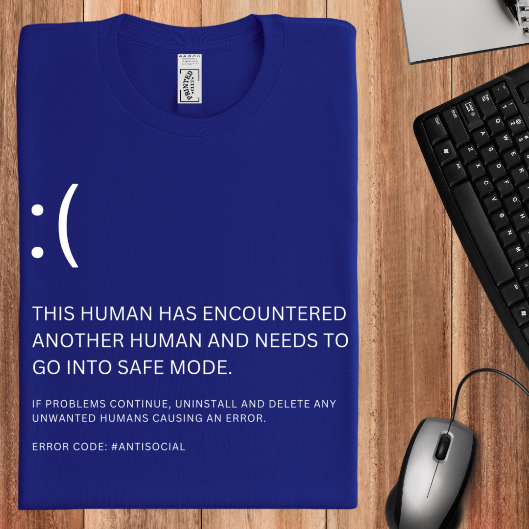 Anti-Social BlueScreen Unisex T-Shirt