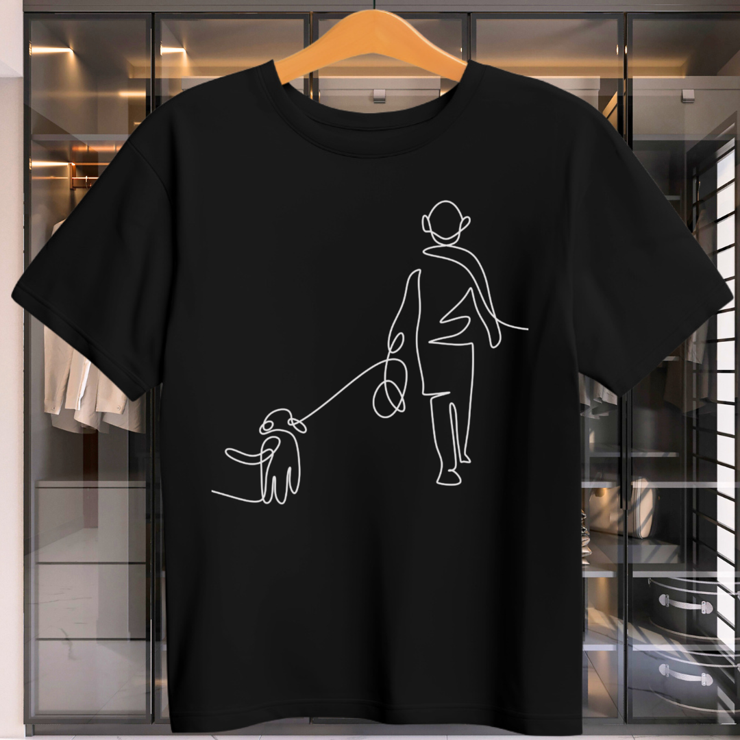 Best Walk Buddy (Line Art) Unisex T-Shirt