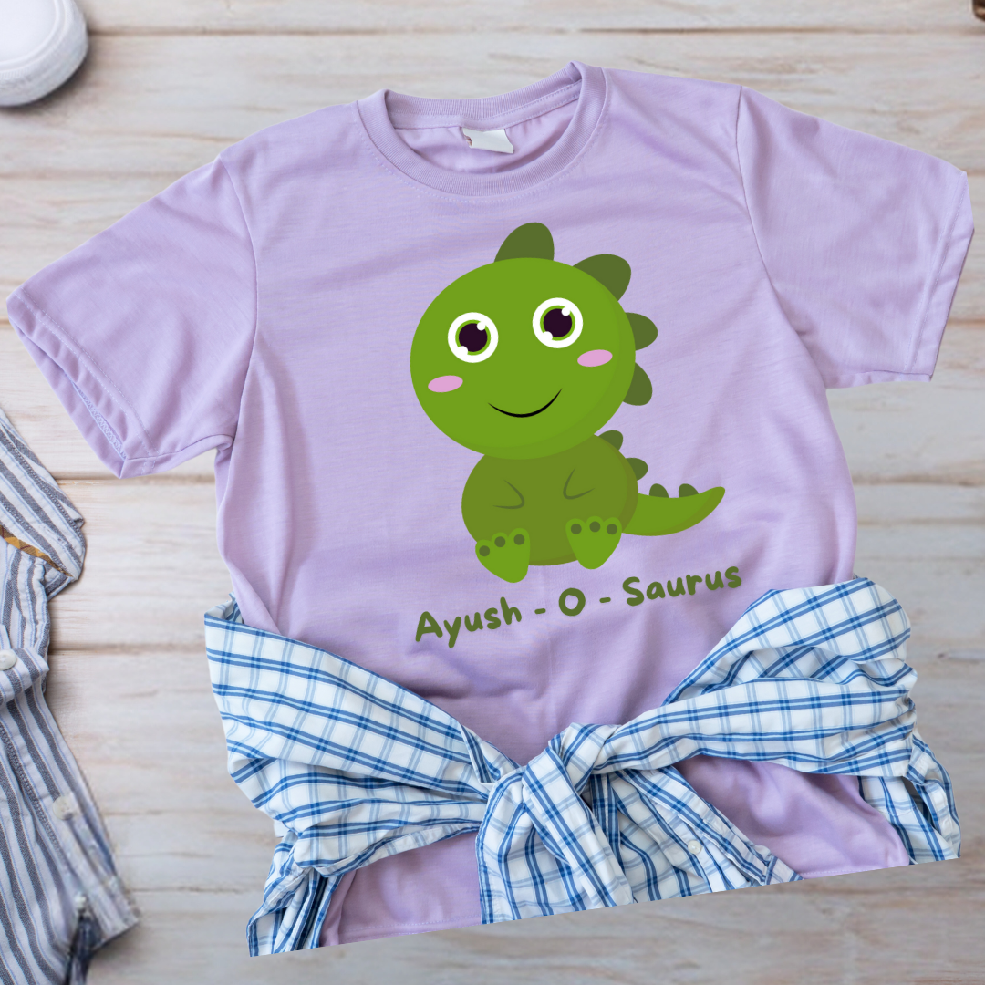 (Boy Name) - O - Saurus | Dinosaurus T-Shirt