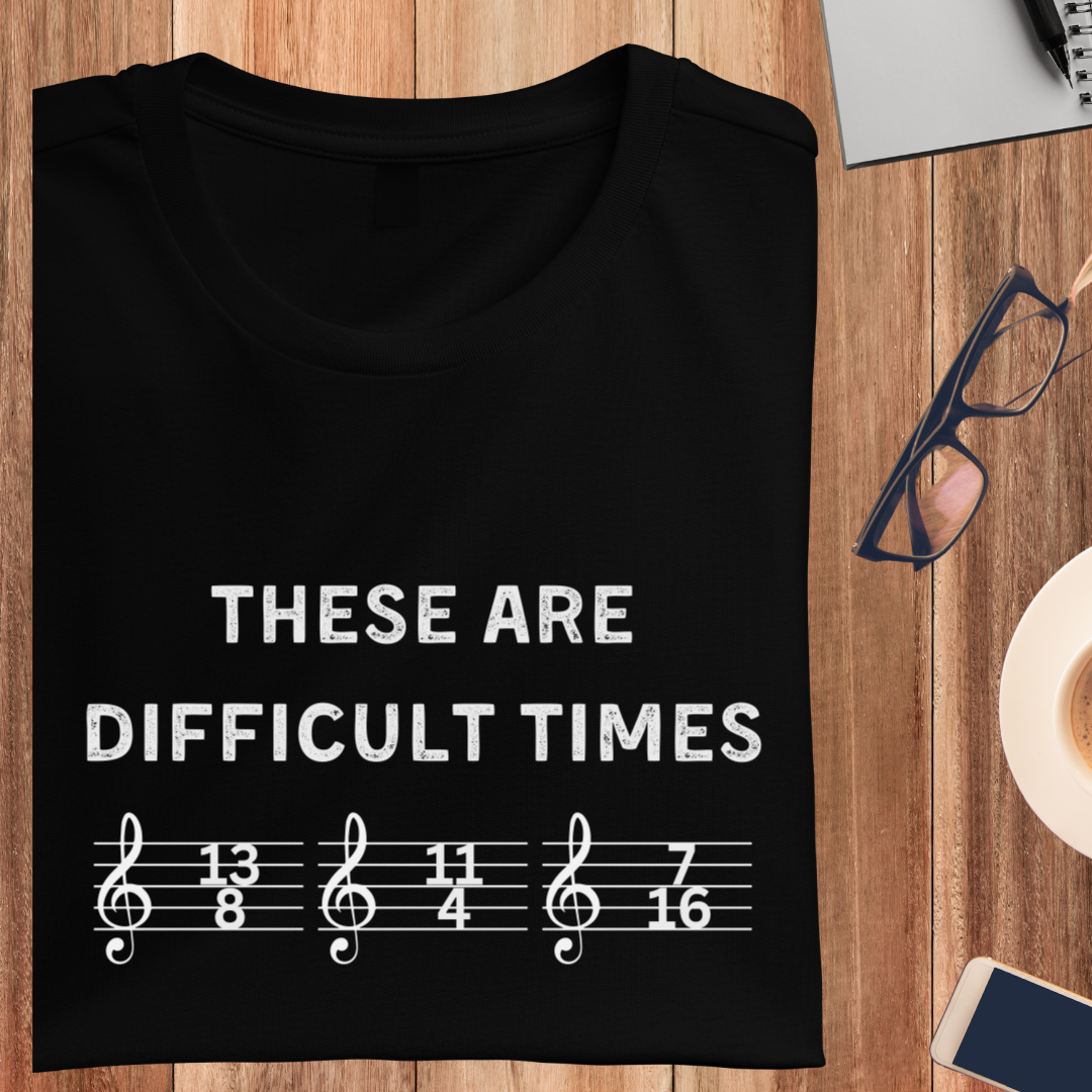 Difficult Times Unisex Guitar T-Shirt