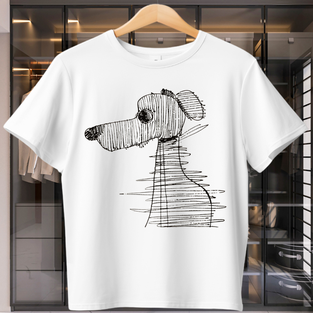 Hand Sketched Dog Unisex T-Shirt