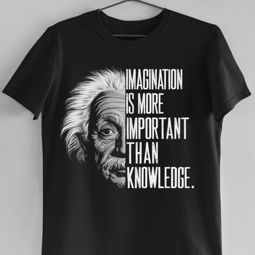 Einstein's Quote On Imagination (Unisex Science T-Shirt)