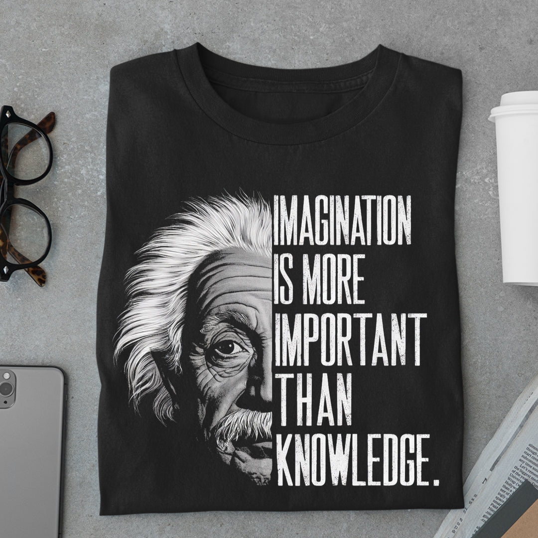 Einstein's Quote On Imagination (Unisex Science T-Shirt)