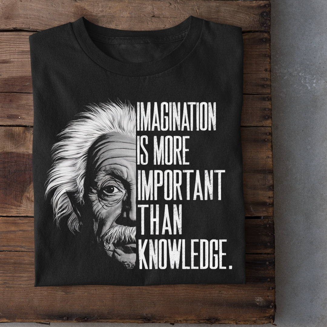 Einstein's Quote On Imagination (Unisex Science T-Shirt)