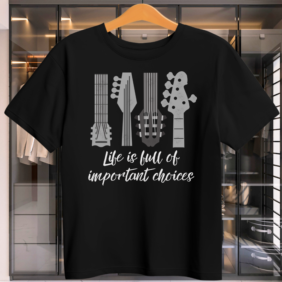 Important Life Choices Unisex Guitar T-Shirt