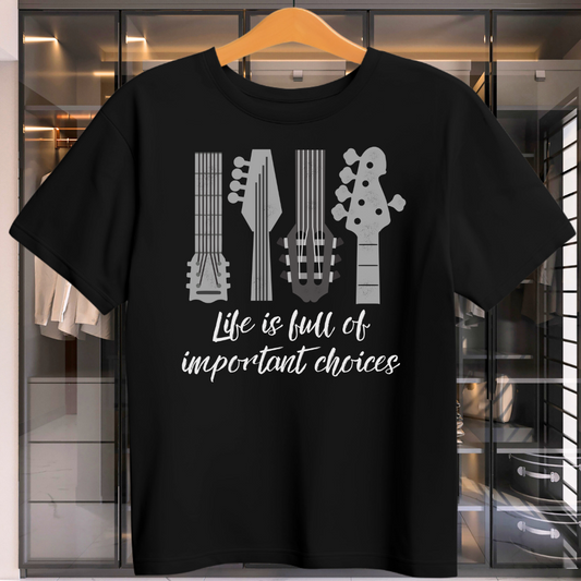 Important Life Choices Unisex Guitar T-Shirt