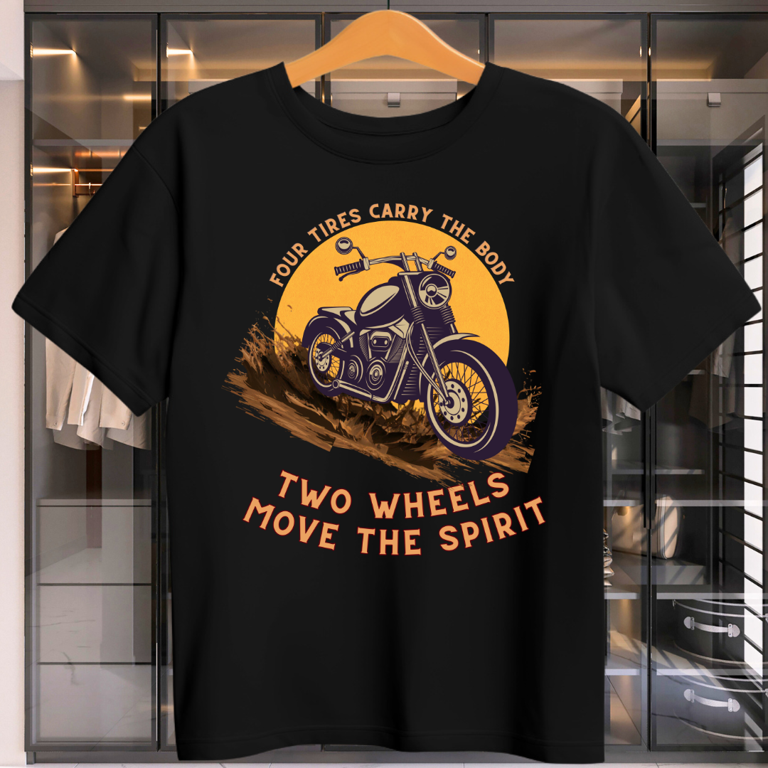 TWO WHEELS MOVE THE SPIRIT UNISEX T-SHIRT