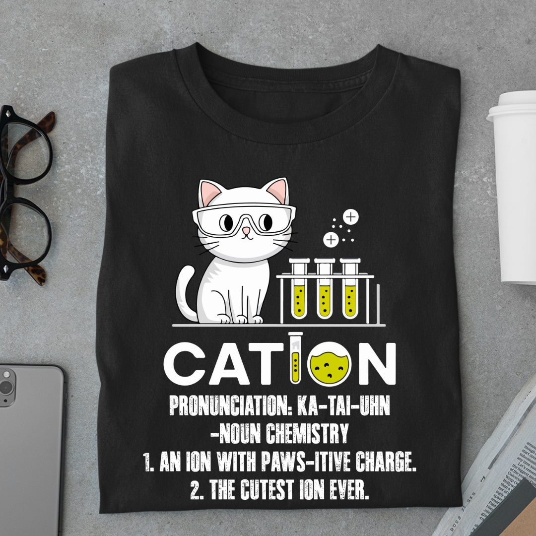 Ion With Paws-itive Charge (Unisex Chemistry t-shirt)