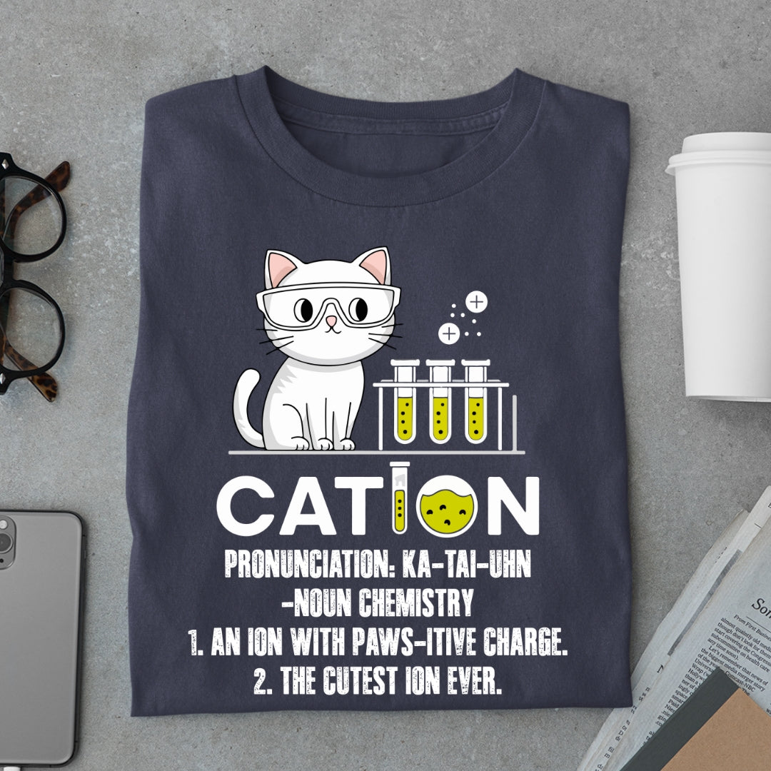 Ion With Paws-itive Charge (Unisex Chemistry t-shirt)