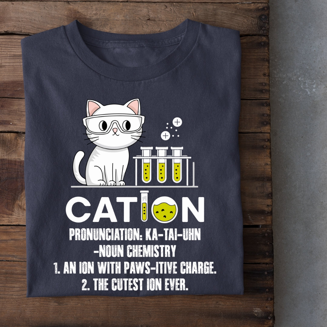 Ion With Paws-itive Charge (Unisex Chemistry t-shirt)