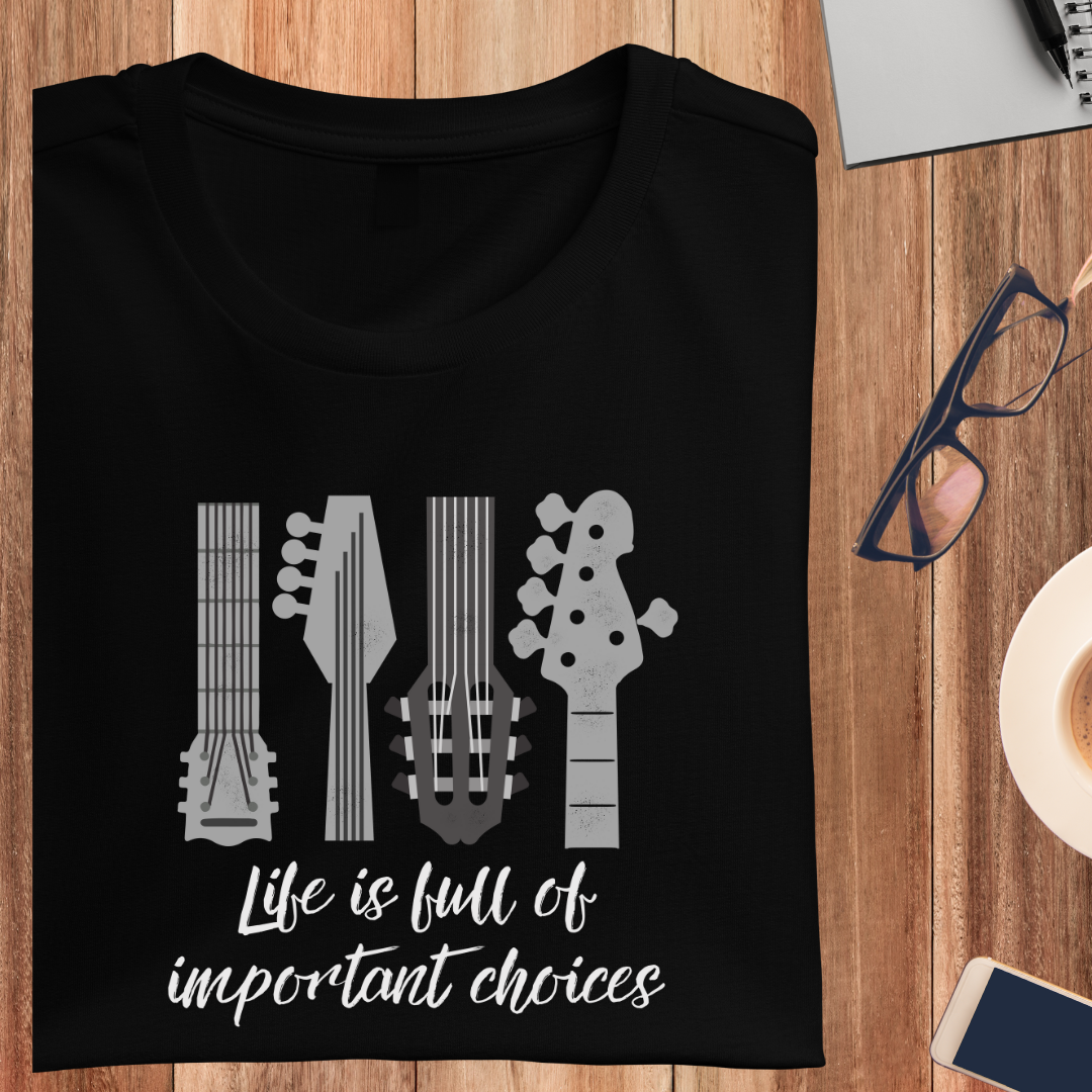 Important Life Choices Unisex Guitar T-Shirt