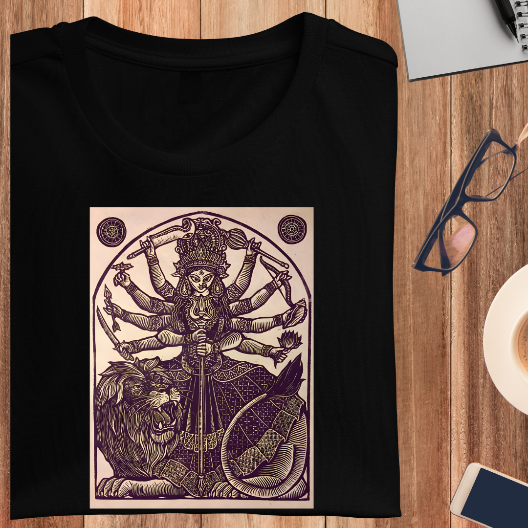 Intricate Art Work Of Ma Durga Unisex T-Shirt