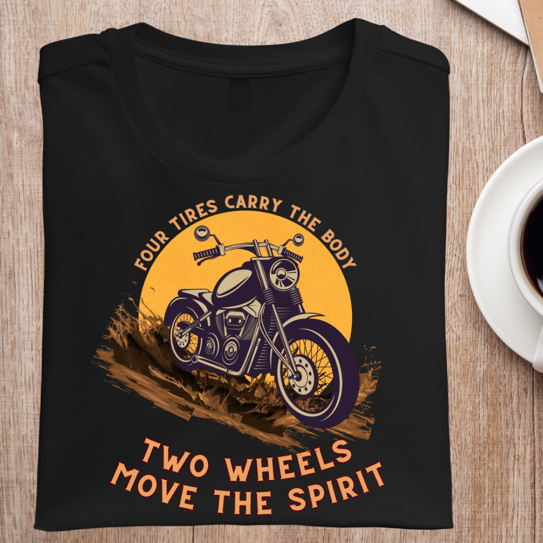 TWO WHEELS MOVE THE SPIRIT UNISEX T-SHIRT