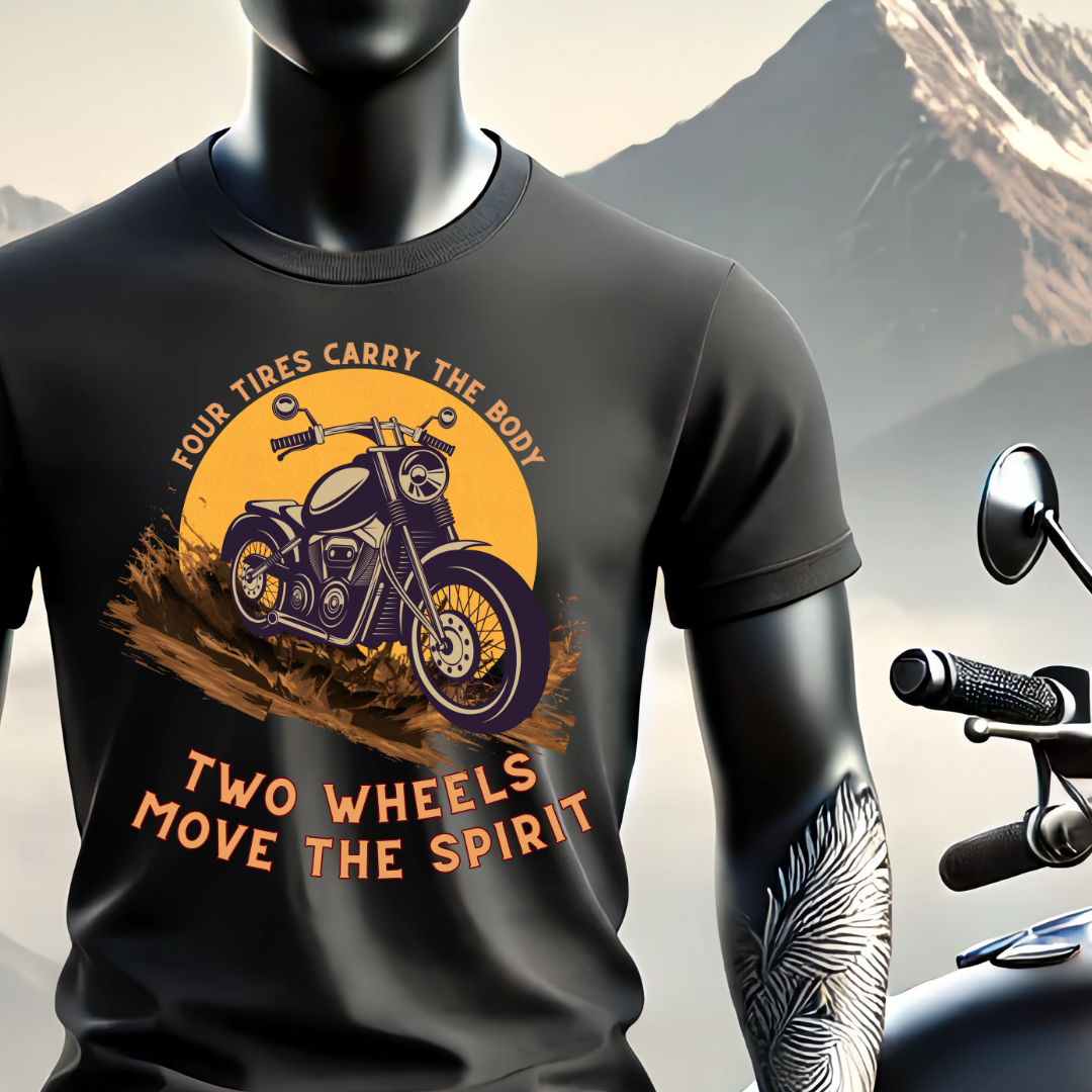 TWO WHEELS MOVE THE SPIRIT UNISEX T-SHIRT