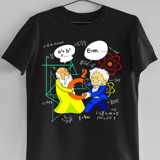 The Fight For C Square (Pythagoras Vs Einstein) Unisex T-Shirt